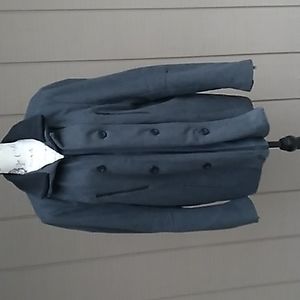 Rock & Republic Zipper/Button Dark Grey Wool-Blend Jacket Size Large